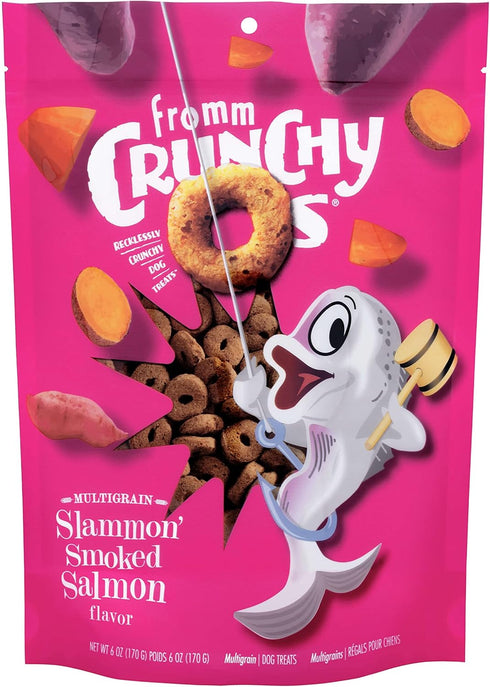 Fromm Crunchy Os Slammon' Smoked Salmon Dog Treats - Premium Crunchy Dog Treats - Salmon Recipe - 6 oz...
