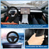 Long Microfiber Plush Steering Wheel Covers for Tesla, Elasticity Fashion Fluffy Protector Winter Warm Faux 15 Inch furry pretty Car Decoration fo...