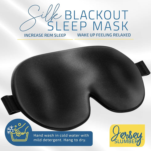 100% Silk Sleep Mask for A Full Night's Sleep | Comfortable & Super Soft Eye Mask with Adjustable Strap | Works with Every Nap Position | Best Sle...