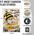 Home is Where My Honey Bumble Bee Gnome Decorative Garden Flag, House Yard Spring Summer Outside Decor, Outdoor Small Burlap Decoration Double Sid...