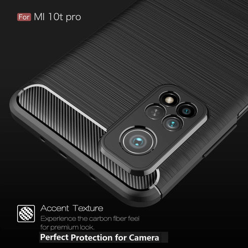 Case Compatible with Xiaomi Mi 10T Case, Compatible with Xiaomi Mi 10T Pro Case, Carbon Fiber Texture Design Shock Absorption Case Made for Xiaomi...