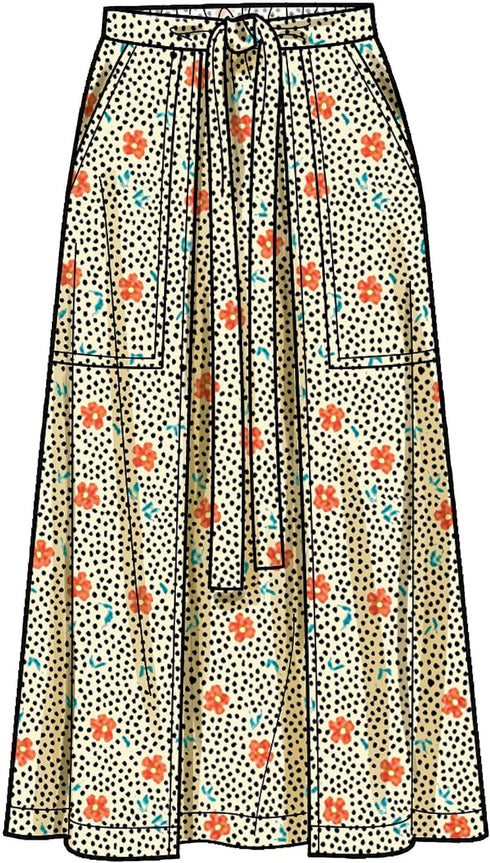 Simplicity Misses Skort and Pull-On Skirt Sewing Pattern Kit, Code S9335, Sizes 6-8-10-12-14, Multicolor...