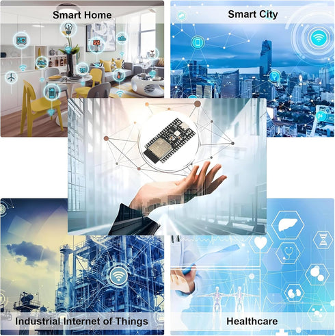 2Pcs ESP32 Development Board 2.4GHz Dual-Core WiFi+Bluetooth 2 Function Microcontroller ESP32-DevKitC Board USB Interface(ESP32-WROOM-32E Original...