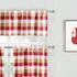 Home Maison - Kingsville Country Plaid Gingham Checkered Kitchen Tier & Valance Set | Small Window Curtain for Cafe, Bath, Laundry, Bedroom - (Red...