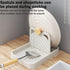 H&W 2Pcs Spoon Rest with Lid Holder,Foldable Spoon Holder for Kitchen Counter,Cat Pot Lid Holder for Spoons,Pot Lids,Spatulas,Utensils,Forks(Beige...