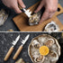 2 Pcs Oyster Shucking Knife, Upgraded Oyster Knife, with Stainless Steel Thickened Blade, a V-Shaped Notch, Wooden Non-slip Handle, Oyster Shucker...