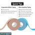 Kinesiology Tape 4 Rolls K Sports Tape for Knee Support and Muscle Pain Relief, Uncut Physio Tape Elastic Therapeutic Designed for Athletes Injury...