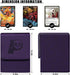 Game Card Deck Box For Commander Deck Box With 2 Dividers, Card Storage Box Fits 100+ Single Sleeved Cards, PU Leather Strong Magnet Card Deck Cas...