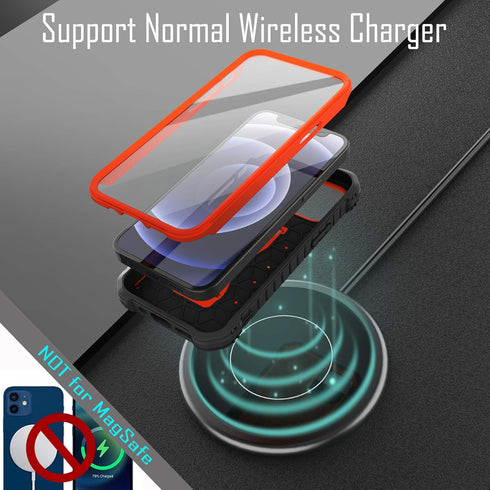 ExoGuard Compatible with iPhone 12 Mini Case, Rubber Shockproof Full-Body Cover Case Built-in Screen Protector with Kickstand for iPhone 12 Mini 5...