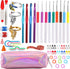 JUPEAN 70 Pcs Crochet Hooks Ergonomic Aluminum Crochet Hooks Crochet Accessories with Large-Eye Blunt Needles, Knitting Loop Rings, and Knitting S...