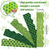 Whaline 69Ft St. Patrick's Day Glitter Bulletin Board Borders 5 Designs Shine Green Shamrock Stripe Dot Decoration Trim Bulletin Board Stickers fo...