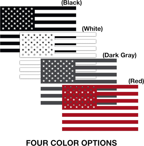 American Flag Sticker - Dark Gray - 5" x 3" (1 Pair) - Vinyl, Die Cut American Flag Decal - Best for Car Decals, Car Stickers, Truck Decals, Truck...