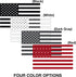 American Flag Sticker - Dark Gray - 5" x 3" (1 Pair) - Vinyl, Die Cut American Flag Decal - Best for Car Decals, Car Stickers, Truck Decals, Truck...