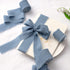 Chiffon Ribbon, 6 Rolls Dusty Blue Handmade Fringe Chiffon Silk Ribbons, 1.5" x 7Yd Ribbon Set for Gift Wrapping, Wedding Invitations, Bouquet Wra...