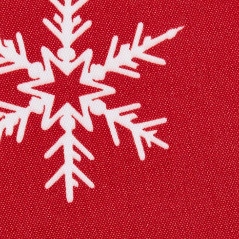 Violet Linen Decorative Christmas Snowflakes Design Red Tablecloths - 60" Round...