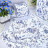 JarThenaAMCS Blue White Floral Wrapping Paper Roll Chinoiserie Flower Bird Gift Wrap Paper Decorative DIY Art Craft Paper for Wedding Birthday Bab...