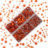 4000pcs Mixed Size Hot Fix Round Crystals Gems Glass Stones Hotfix Flat Back Rhinestones (Orange)...