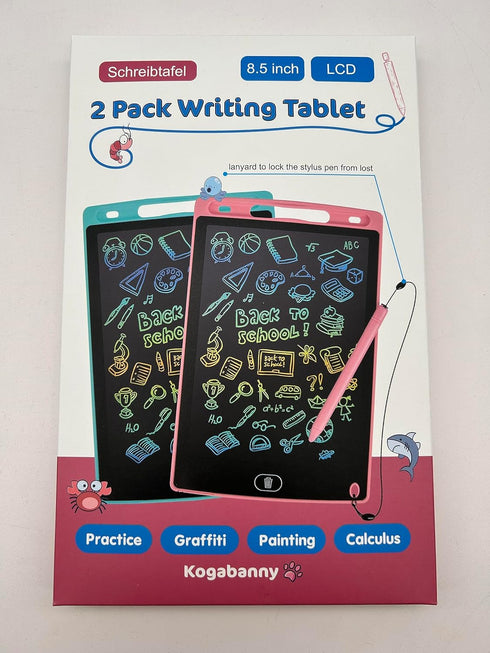 LCD Writing Tablet, 2 Packs Drawing Pads for Kids 3 4 5 6 Years Old 8.5 Inch Colorful Lines Doodle Scribble Boards Educational Toys for Boys Girls...