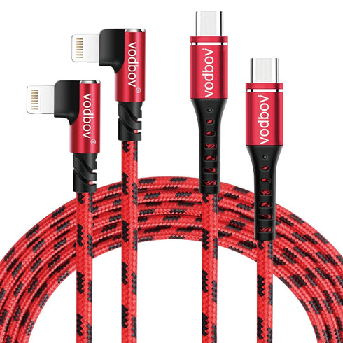 Apple 10ft 6ft Lightning to USB C Cable 2pack Fast Charging Cord Mfi (Red)...