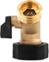 Camco Solid Brass 45 Degree Drinking Water Valve with Garden Hose Connections (20173)...