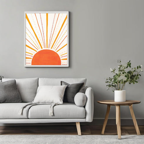 Posterizer 1 pcs-Boho Minimalist Abstract Sunshine-Abstract & Modern Art-Gift for Nature, Surfers and Beach Lovers - Chic Home and Kitchen Decor -...