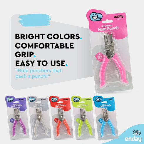 Emraw Premium Single Hole Paper Punch Cushion Grip Heavy Duty Hole Puncher for Greeting Cards Scrapbook Notebook Puncher Craft Paper Hand Tool Pac...