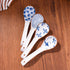 4 Pieces Japanese Soup Spoons Ceramic Spoons Asian Soup Spoon sets Suitable for Pho, Ramen, Noodles...
