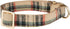 Scottish Tartan Bowtie Dog Collar with Detachable Bow Tie - Beige Plaid Dog Collar With Bowtie For Dogs And Puppies - Bowtie Dog Collar With Check...