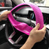 Car Steering Wheel Cover Silicone Steering Wheel Cover 13 Colors for Choice (Pink)...