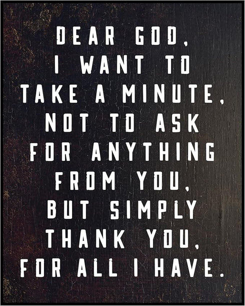 Posterizer 1 pcs-thank you for all i have prayer-Religious Posters-Motivational & Inspirational Art-Gifts for Christians-Decor for Church, Sunday ...