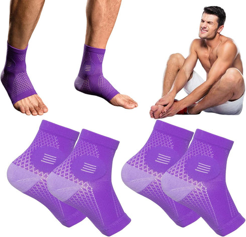 2Pairs Neuropathy Socks for Men and Women - Soothe Relief Socks for Neuropathy Pain Women - Plantar Fasciitis Socks - Anti Fatigue Compression Foo...