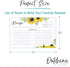 OUTSHINE Recipe Cards 3x5, Sunflower Design | Recipe Card Template for Recipe Box, Set of 50 | No-Smear Double Sided Rustic Recipe Cards Mason Jar...