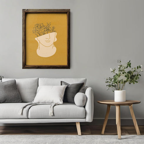 Posterizer 1 pcs-Aesthetic Minimalist chic Line Art-grow your mind-Abstract & Modern Art-Fantasy & Fiction Art-Gift for Art Lovers- UNFRAMED Wall ...