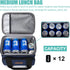 Tiblue Insulated Reusable Lunch Box for Office Work School Picnic Beach, Leakproof Freezable Cooler Bag with Adjustable Shoulder Strap (Medium, Da...