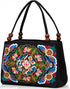 Jursccu Double-Sided Embroidery Totes Bag Travel Beach Bag Vintage Embroidery Ethnic Shoulder Bags...