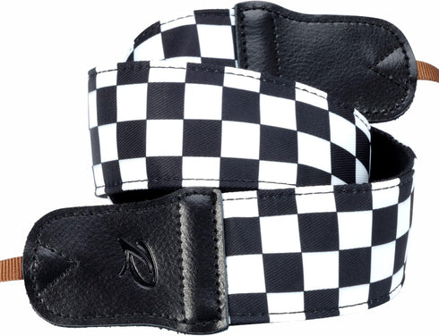 Padwa Lifestyle Black and White Plaid Camera Strap - 2" Wide Double Layer Cowhide Head,Cotton Camera Shoulder Straps,Grid Pattern Adjustable Camer...