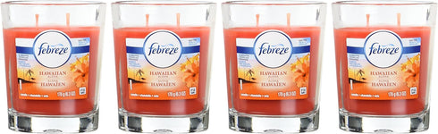 Febreze Scented Air Freshener Candle, Hawaiian Aloha, 6.3 Oz, 4 Count...