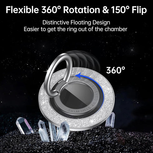 Syncwire Magnetic Phone Grip for MagSafe, Bling Magnetic Phone Ring Holder, 360° Rotation with Floating Effect Cell Phone Ring Stand MagSafe Ring ...