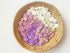 PLflower Set of 50 Tiny Flower Mixed Tone Purple Embellishment with Thread stem Mulberry Paper Flower Size 0.30" Very Small Purple1 Craft Handmade...