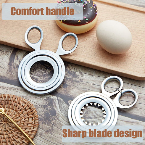 Boao 2 Pieces Egg Topper Cutter Stainless Steel Boiled Egg Cutter Cracker Shell Scissors Opener for Kitchen Tool Supply...