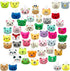 50 PCS Mini Animal Plush Toys Set Cute Small Animal Stuffed Toy Keychain for Party Favors Keychain Ornament for Goody Bag Easter Egg Stuffers Carn...