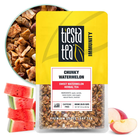 Tiesta Tea - Chunky Watermelon, Loose Leaf, Sweet Watermelon Herbal Tea, Premium Non-Caffeinated Blend, Make Hot or Iced, Brews Up to 25 Cups, 2 O...