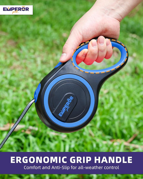 Retractable Dog Leash Add-On Accessory - Hand and Wrist Strap - for greater comfort, loosen Grip for your hands and better control - Classic Blue...