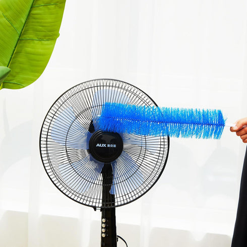 2 Pcs Cobweb Duster Bendable Fan Duster Plastic Dust Cleaner Microfiber Head Washable Ceiling Brush Reusable Dirt Remover for Stand Fan Air Condit...
