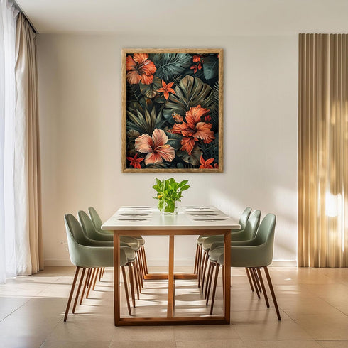 Posterizer 1 pcs-pink and coral wild flowers-Floral & Botanical Art-Abstract & Modern Art-Decor for Home & Office- UNFRAMED Wall Art...