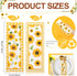 100 Pieces Silverware Bags Sunflower Party Supplies Wedding Silverware Sleeves Sunflower Themed Utensil Holder Paper Silverware Bag Disposable Cut...