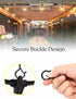 Brightech String Light Screw Hooks - Ceiling Hooks for Hanging Solar, Plug-in Lights, Outdoor String Lights - Q Hooks with Safety Buckle Design fo...