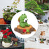 2pcs Miniature Frog Figurines, Funny Frog Desk Decor Cute Frog Sculpture Mini Frog Statue Collectibles Accessories for Outdoor Garden Small Deskto...