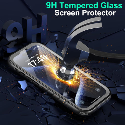 SOKUSIN for iPhone 15 Pro Case Waterproof - Shockproof Drop Proof Dustproof Phone with Built in Tempered Glass Screen & Camera Protector Full Body...