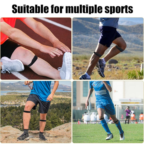 2pcs Patellar Tendon Support Strap, Patella Stabilizer Pain Make Knee Band Pain Relief Comfortable Silicone Knee Brace Pads for Running Jumpers Sp...